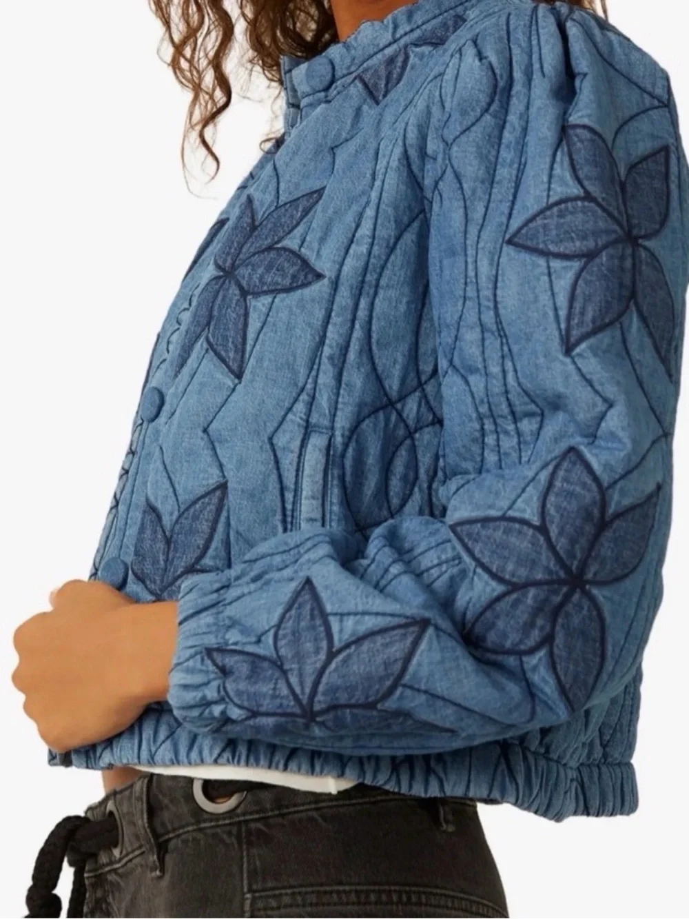 Free People Quinn Quilted Floral Jacket - Picture 3 of 10
